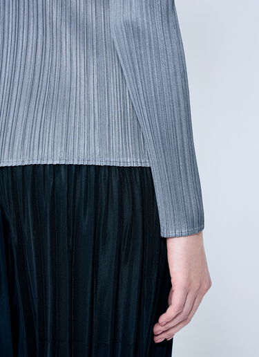 Pleats Please Issey Miyake Pleated Top Grey plp0259025