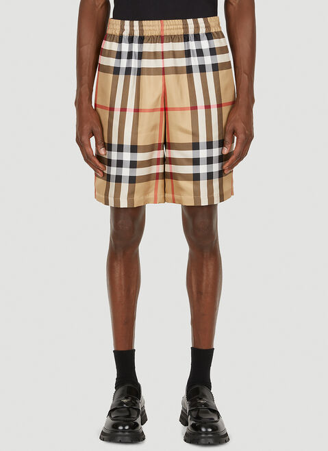 Champion Bradeston Vintage Check Shorts Black cha0152014