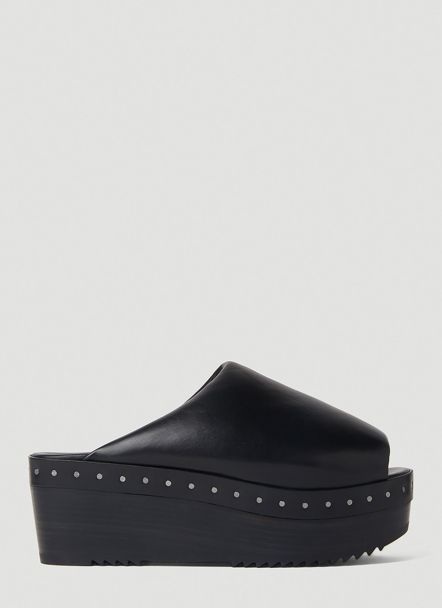 Rick Owens Platform Clog Mules Female Black ModeSens