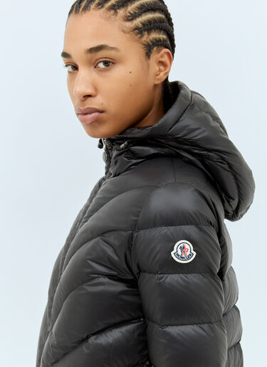 Moncler Argenno Hooded Mid-Length Down Jacket Black mon0259010