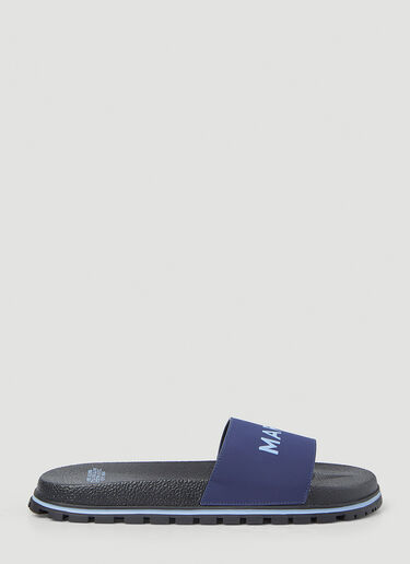 Marc Jacobs 로고 엠보싱 슬라이드 블루 mcj0247070