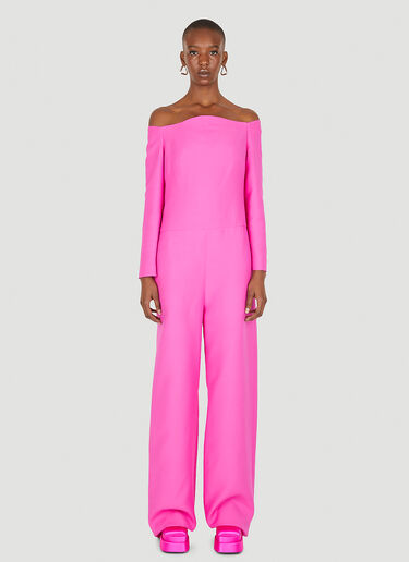 Valentino Crepe Couture Jumpsuit Pink val0250001