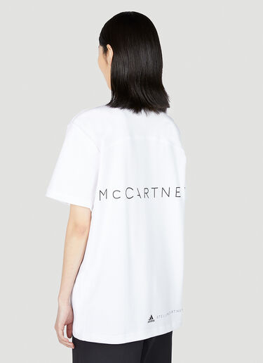 adidas by Stella McCartney ロゴプリントTシャツ ホワイト asm0251003