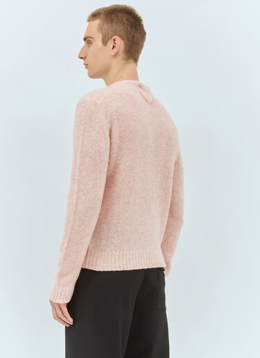 Prada Shetland Wool Crewneck Sweater Pink pra0159033