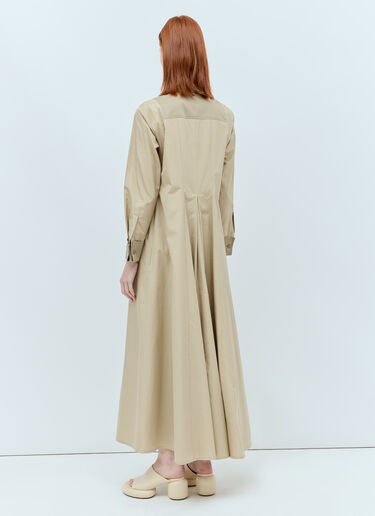 Max Mara Gabardine Maxi Dress Beige max0256001