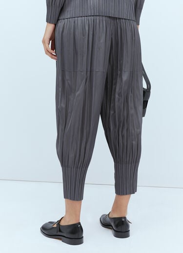 Pleats Please Issey Miyake Pleated Track Pants Grey plp0254007
