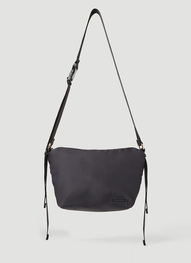GANNI Tech Small Hobo Bag Black gan0252046