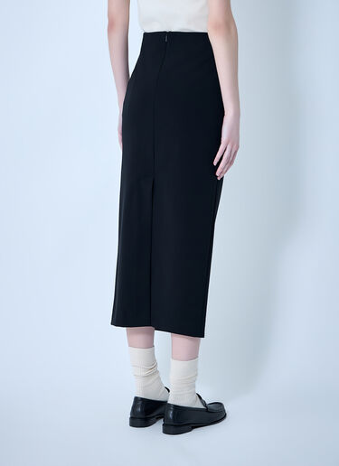 Max Mara Compact Crêpe Jersey Midi Skirt Black max0264314