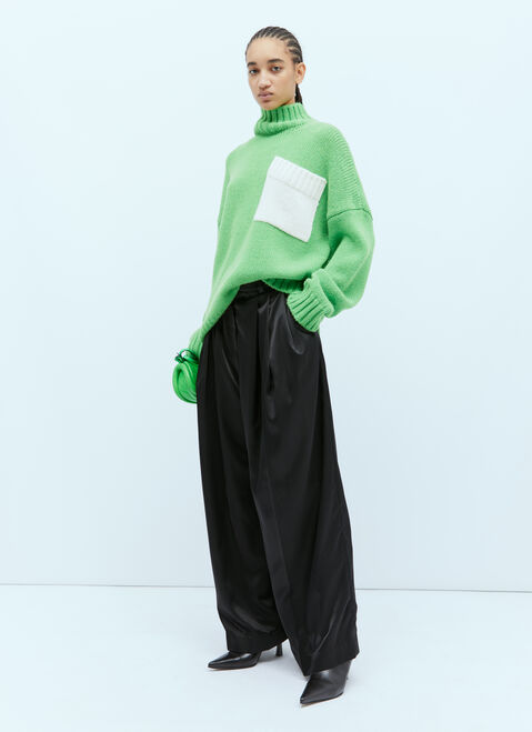 JW Anderson Patch Pocket Knit Sweater Green jwa0254004