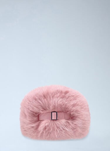 Lovett Faux Fur Snowball Baseball Cap Pink lov0357003