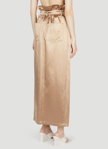 Max Mara 새틴 맥시 스커트 카멜 max0253037