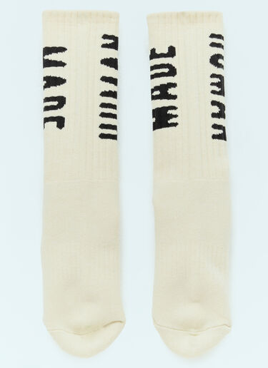 Human Made Logo Jacquard Socks White hmd0156035