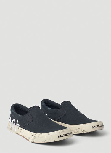 Balenciaga Paris Slip On Sneakers Black bal0252073