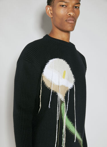 Intarsia Wool Knit Sweater Lanvin Intarsia Wool Knit Sweater Black lnv0154002