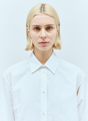 JW Anderson Peplum Drape Shirt White jwa0255006