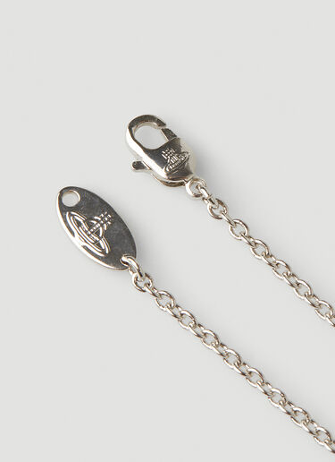 Vivienne Westwood Tag Pendant Necklace Silver vvw0148018