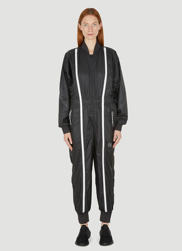 adidas by Stella McCartney Zip Front Technical Jumpsuit Black asm0248005