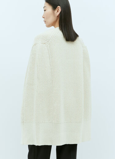 Jil Sander Knitted Cape Cream jil0256009