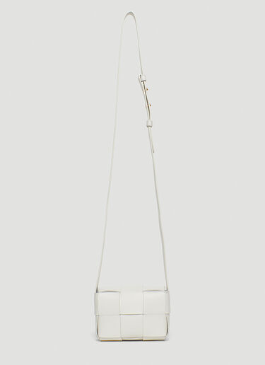 Mini Cassette Shoulder Bag Bottega Veneta Mini Cassette Shoulder Bag White bov0245073