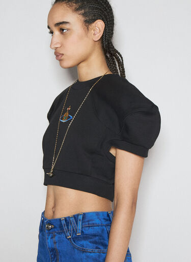 Vivienne Westwood Cropped Football Sweatshirt Black vvw0254007