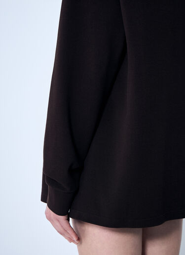 Miu Miu Long Sleeve Polo Shirt Brown miu0360005