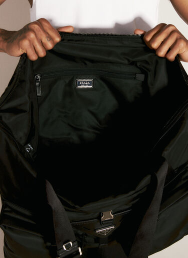 Prada Re-Nylon And Leather Travel Bag Black pra0156017