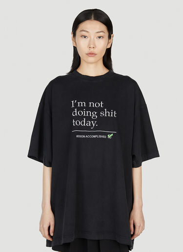 VETEMENTS スローガンTシャツ ブラック vet0251001