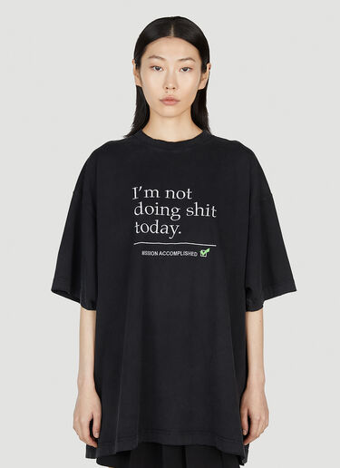 VETEMENTS Slogan T-Shirt Black vet0251001