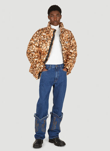 VETEMENTS 리브스 퍼퍼 재킷 브라운 vet0150001