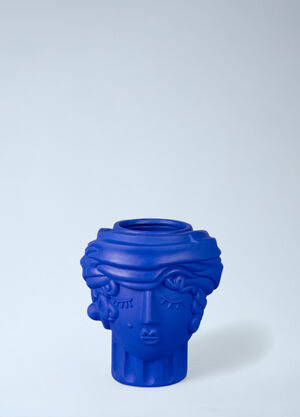 Seletti Magna Graecia Woman Terracotta Vase Blue wps0692092