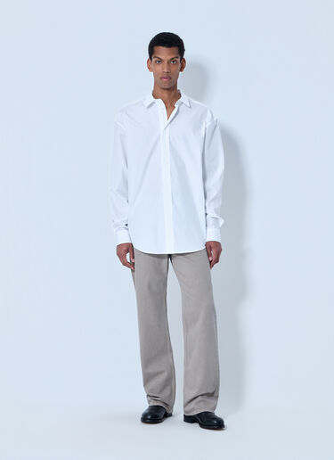 The Row Cotton Poplin Long-Sleeve Shirt White row0164002