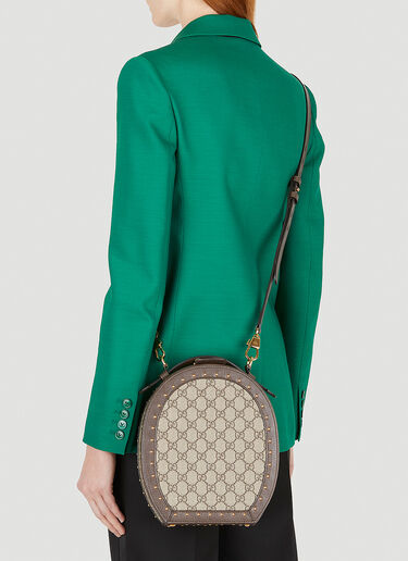 Gucci GG Supreme Trunk 单肩包 棕色 guc0247223