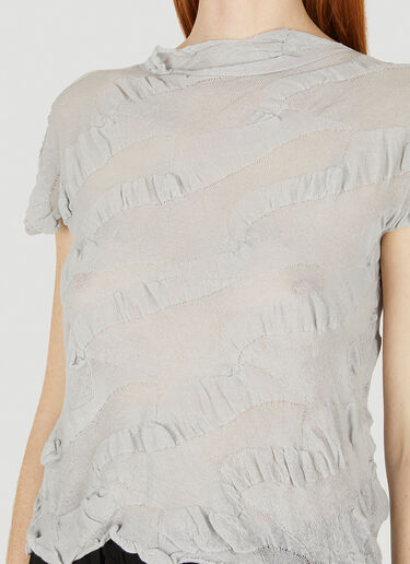 Yohji Yamamoto Links Motif Knit T-Shirt Grey yoy0248003