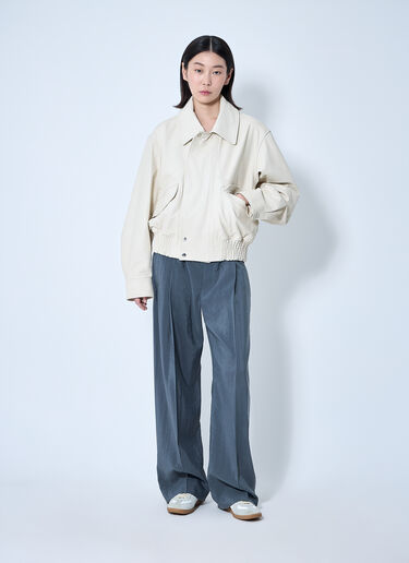 Lemaire Leather Blouson Cream lem0260011