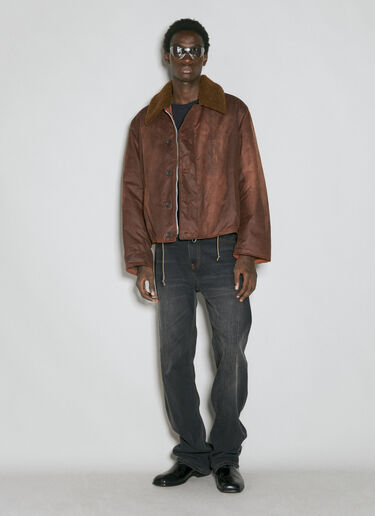 Our Legacy Grizzly Waxed Jacket Brown our0154008
