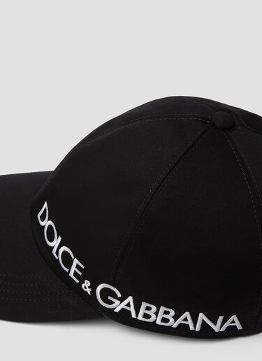 Dolce & Gabbana Logo Embroidery Baseball Cap Black dol0149018