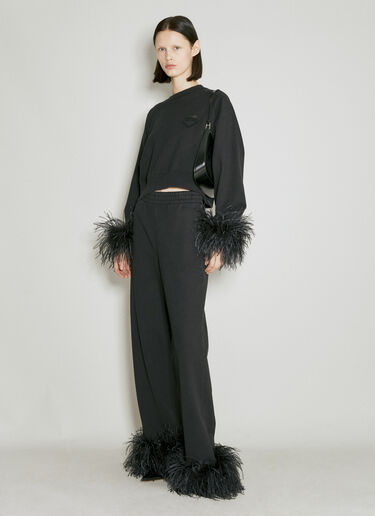 Prada Feather Cuffs Track Pants Black pra0255002