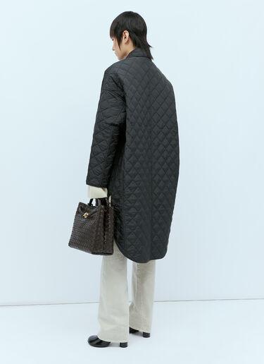 TOTEME 绗缝茧型大衣 黑色 tot0254015