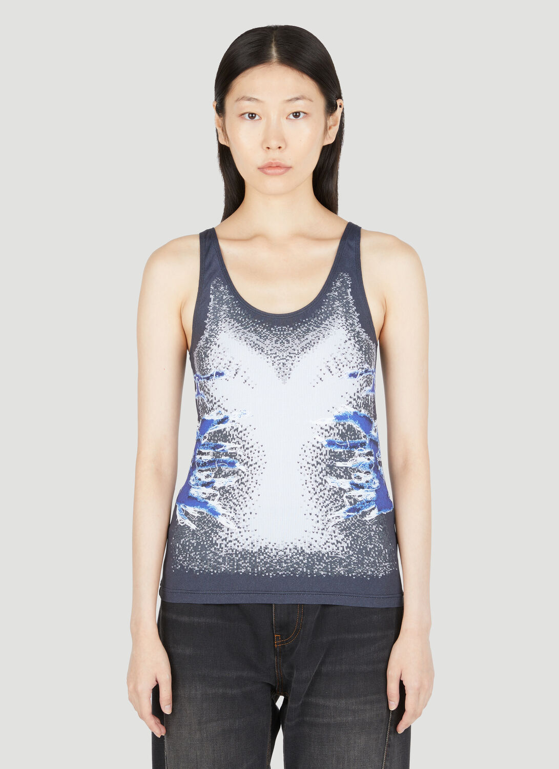 Y/PROJECT WHISKER PRINT TANK TOP