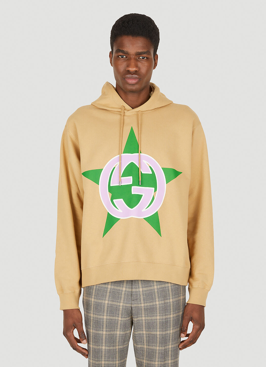 Gucci logo print discount hoodie