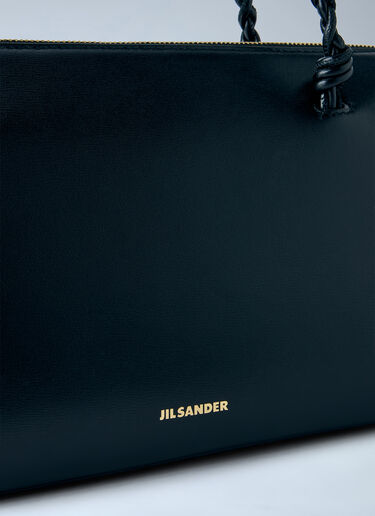 Jil Sander Tangle Tent Leather Shoulder Bag Black jil0265016