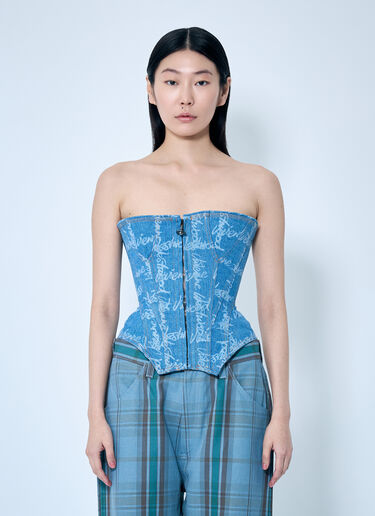 Vivienne Westwood Denim Cobrax Corset Blue vvw0259031