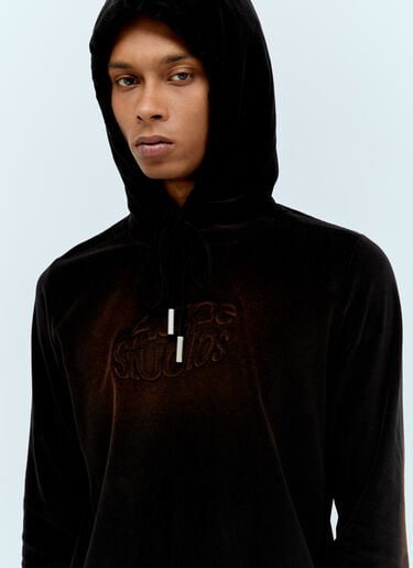 Acne Studios Velvet Hooded Sweatshirt Black acn0156005