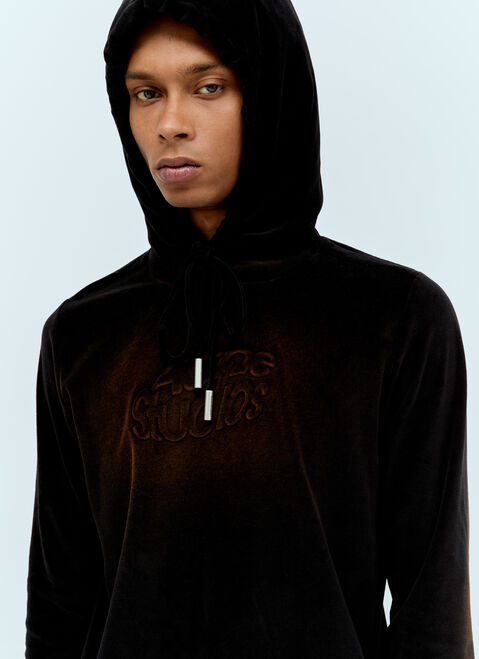 Acne Studios Velvet Hooded Sweatshirt Brown acn0156002