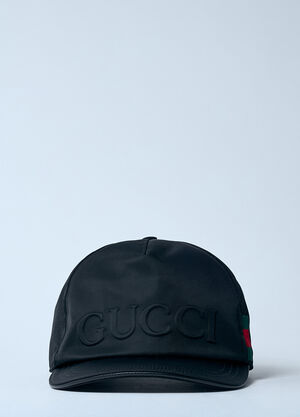 Gucci Logo Motif Baseball Cap Black guc0159054