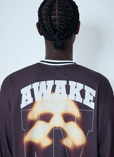 Logo Motif Jersey Top Awake NY Logo Motif Jersey Top Brown awa0162008