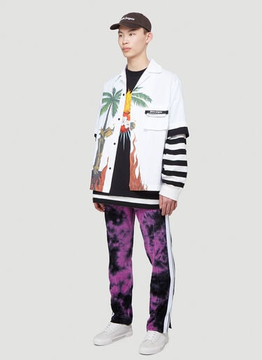 Palm Angels Skeleton Bowling Shirt White pma0139011