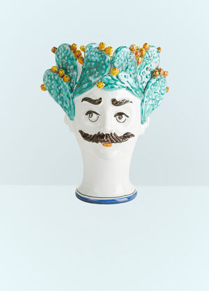 Les-Ottomans Man Cacti Vase White wps0691391