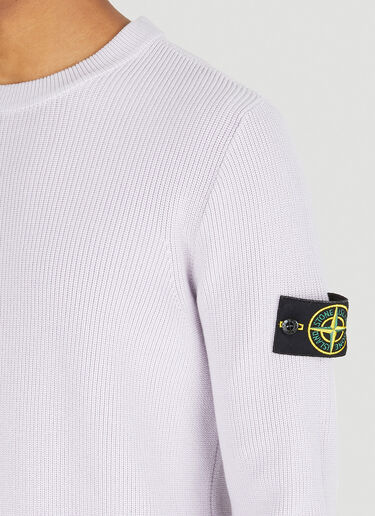 Logo-Patch Knitted Sweater Stone Island Logo-Patch Knitted Sweater Pink sto0148051