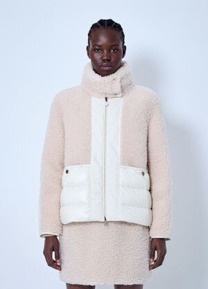 Moncler Glorieux Hooded Teddy Short Down Jacket Pink mon0266048